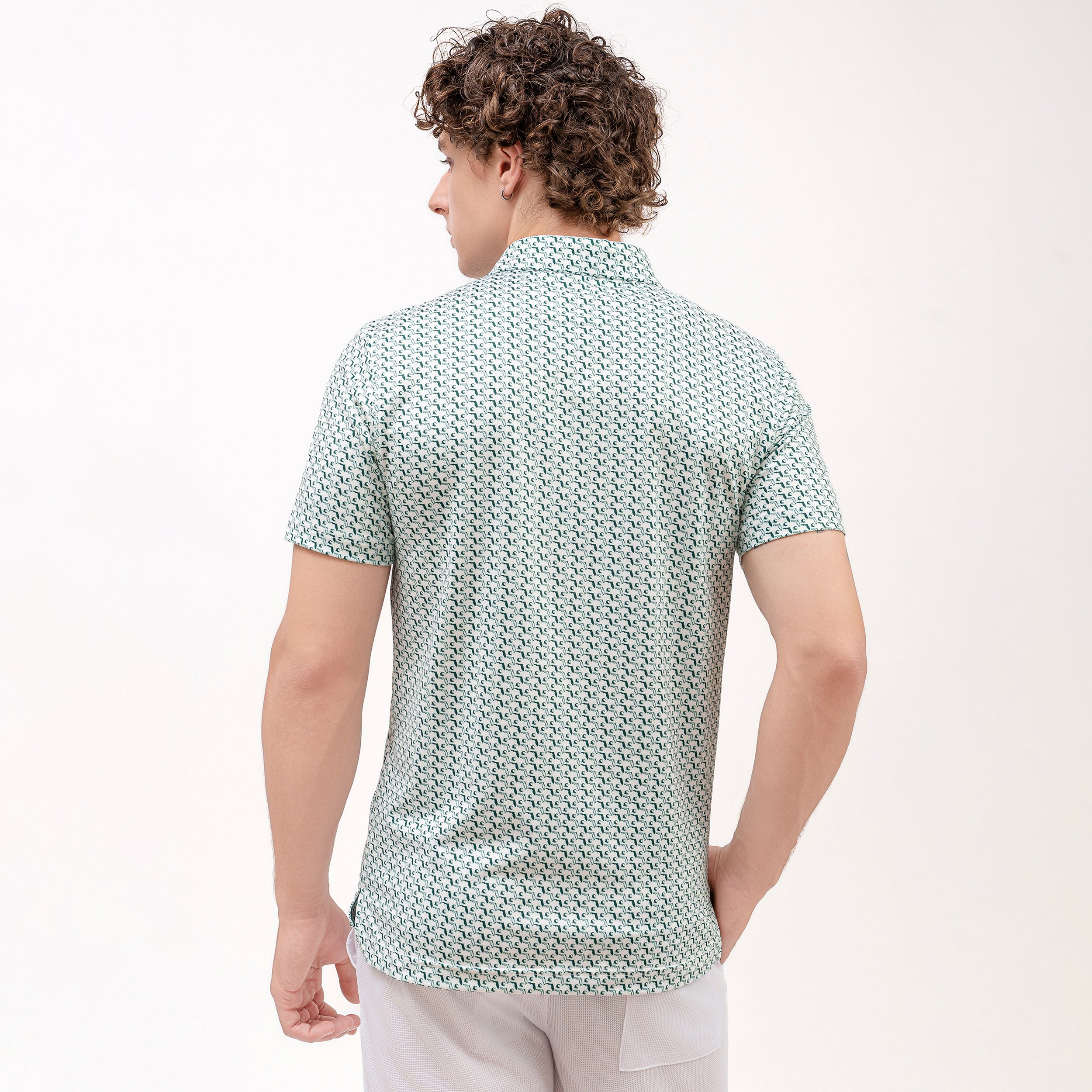 Florida Crocodile Golf Shirts for Men Short Sleeve Performance Polo