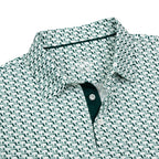 Florida Crocodile Golf Shirts for Men Short Sleeve Performance Polo