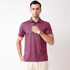 Rose Floral Golf Shirts for Men Short Sleeve Performance Polo