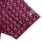 Rose Floral Golf Shirts for Men Short Sleeve Performance Polo