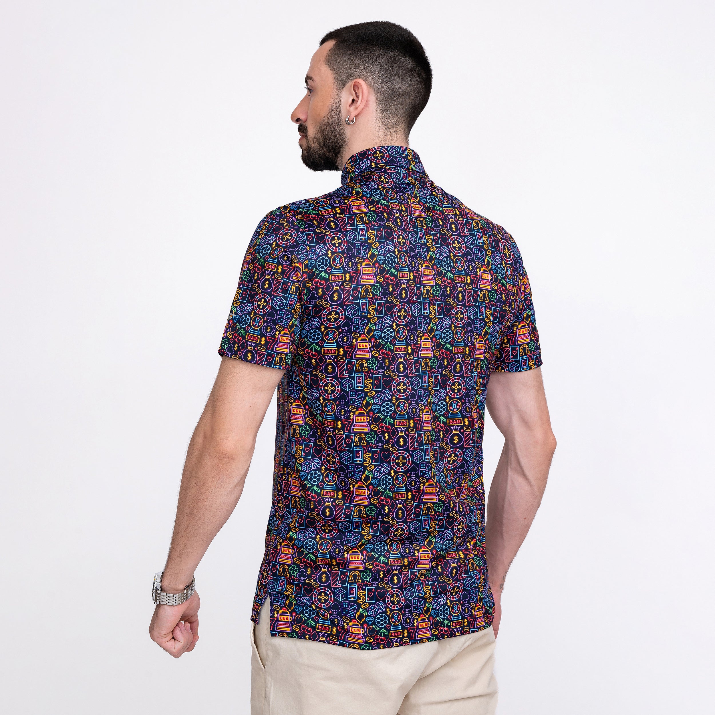 Casino Golf Shirts for Men Short Sleeve Performance Polo