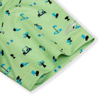 Novelty Green Patterned Print Golf Shirts for Men Short Sleeve Performance Polo