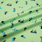Novelty Green Patterned Print Golf Shirts for Men Short Sleeve Performance Polo