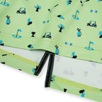 Novelty Green Patterned Print Golf Shirts for Men Short Sleeve Performance Polo