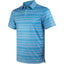 Blue Striped Golf Shirts for Men Short Sleeve Performance Polo