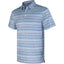 White Striped Golf Shirts for Men Short Sleeve Performance Polo