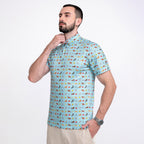 Horse Racing Golf Shirts for Men Short Sleeve Performance Polo