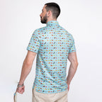 Horse Racing Golf Shirts for Men Short Sleeve Performance Polo