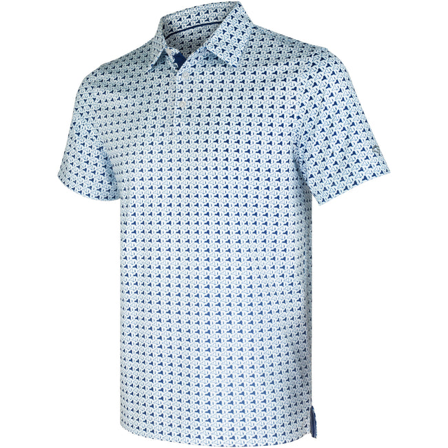 Statue of Liberty Golf Shirts for Men Short Sleeve Performance Polo Hover Image