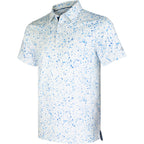Paint Splatter Golf Shirts for Men Short Sleeve Performance Polo