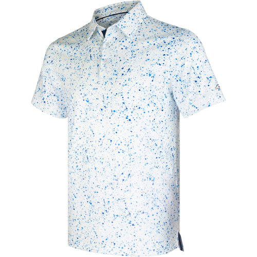 Blue Paint Splatter Men’s Performance Golf Polo