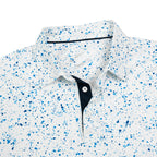 Paint Splatter Golf Shirts for Men Short Sleeve Performance Polo