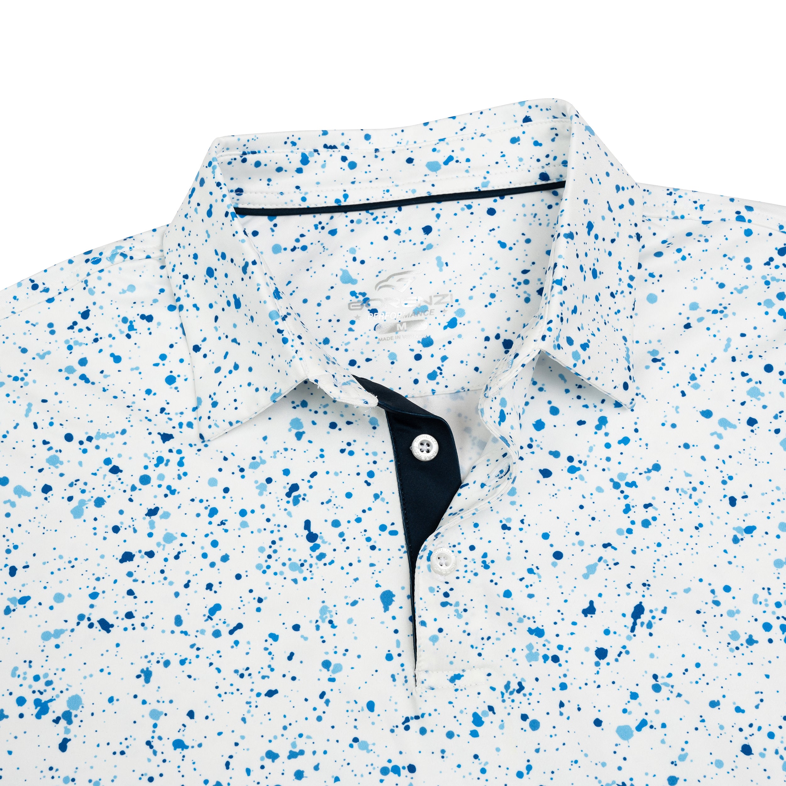 Paint Splatter Golf Shirts for Men Short Sleeve Performance Polo