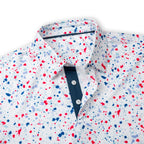 Paint Splatter Golf Shirts for Men Short Sleeve Polo