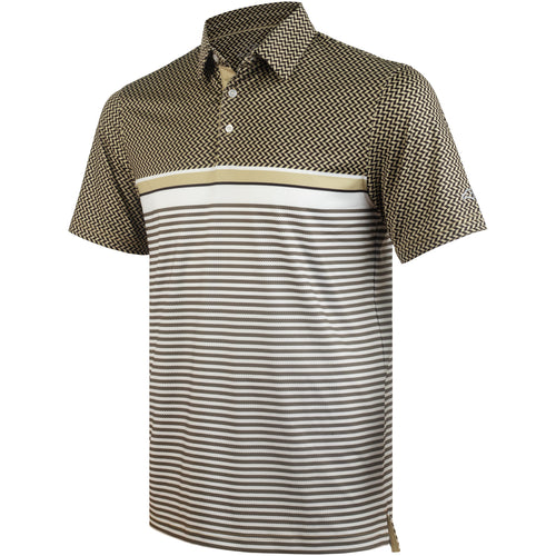 Black Royal Stripe Men’s Performance Golf Polo