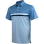 Blue Striped Golf Shirts for Men Short Sleeve Performance Polo