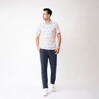 Skull Golf Shirts for Men Short Sleeve Performance Polo