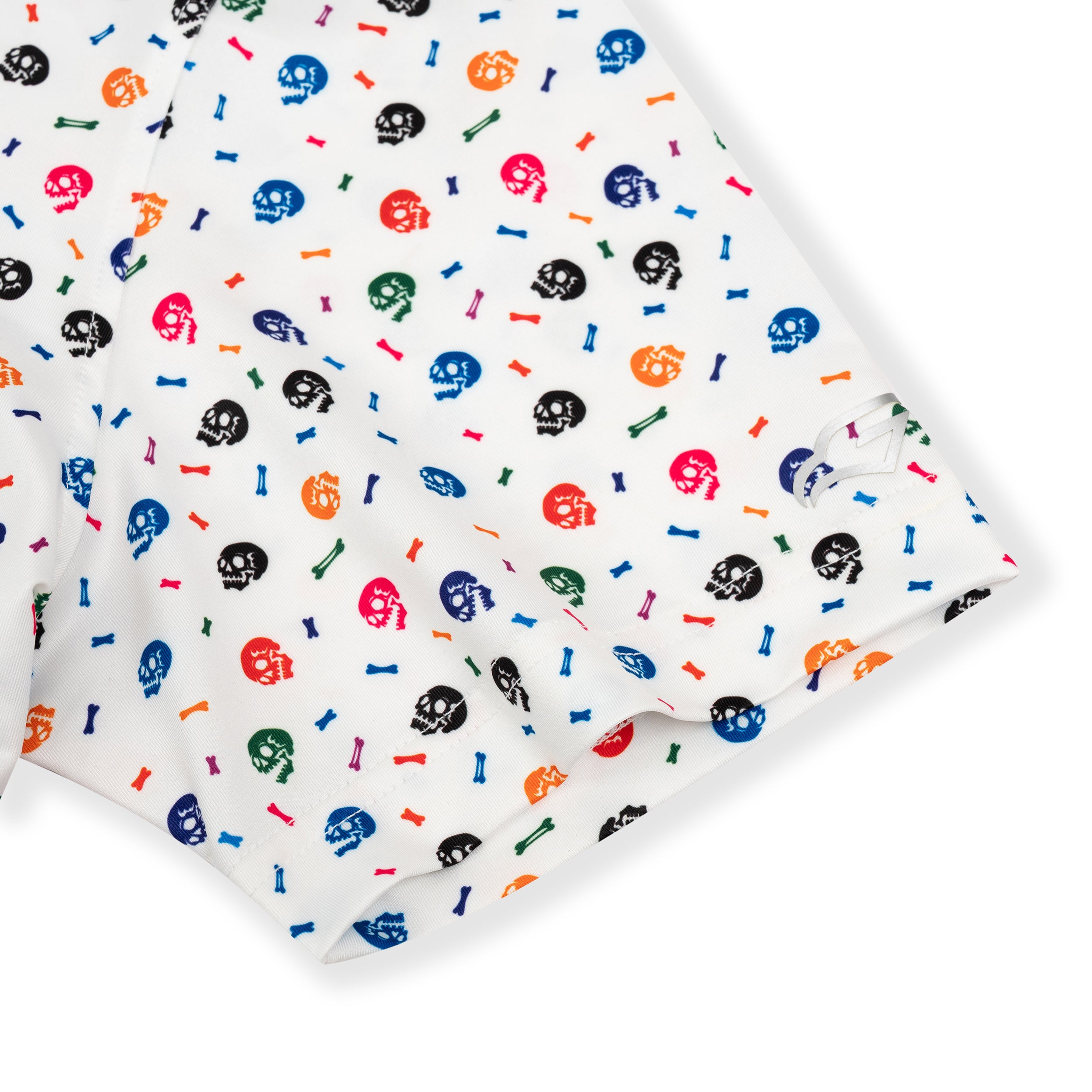 Skull Golf Shirts for Men Short Sleeve Performance Polo