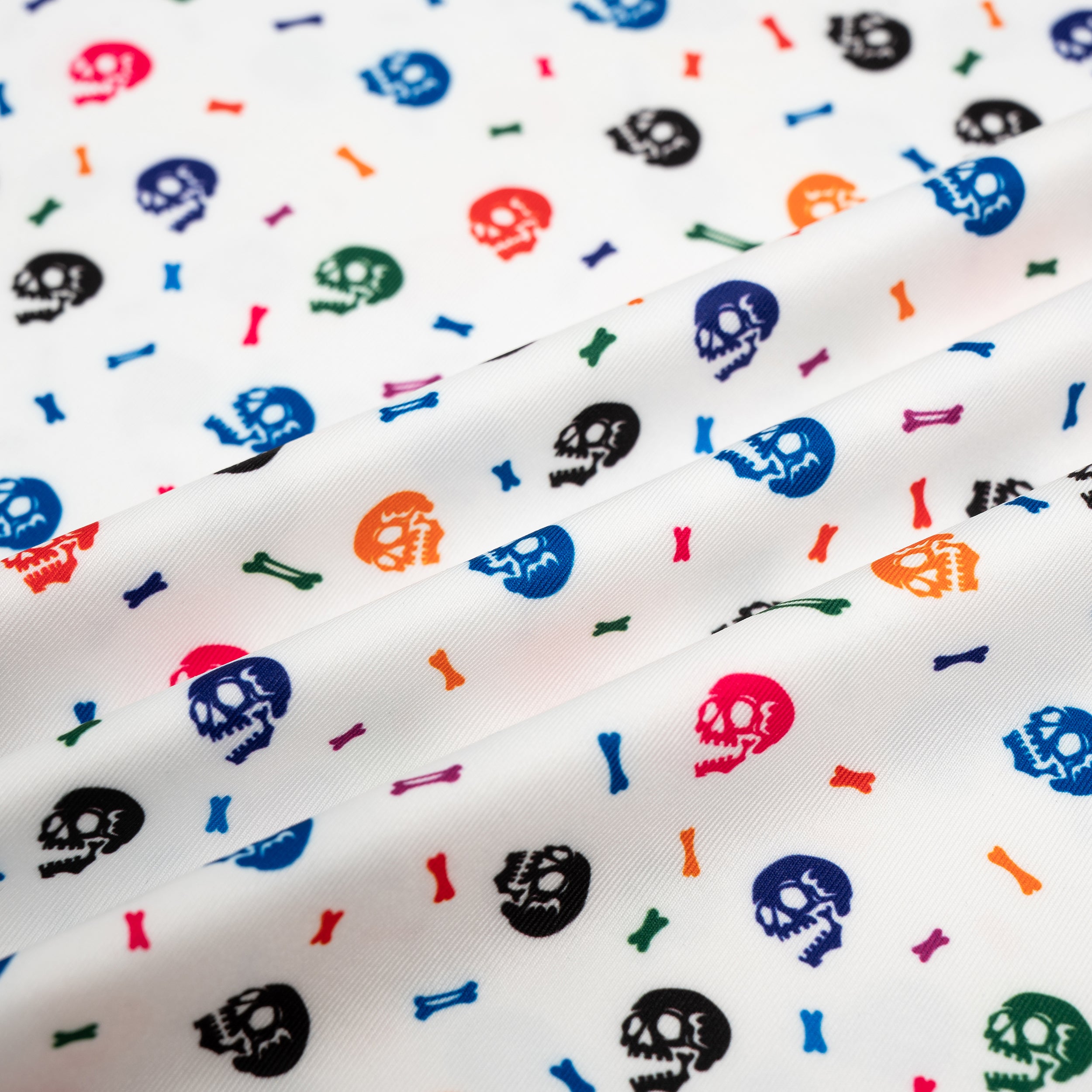 Skull Golf Shirts for Men Short Sleeve Performance Polo