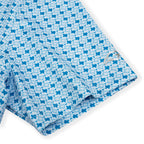Blue Texas Bull Golf Shirts for Men Short Sleeve Performance Polo