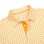 Orange Texas Bull Golf Shirts for Men Short Sleeve Performance Polo
