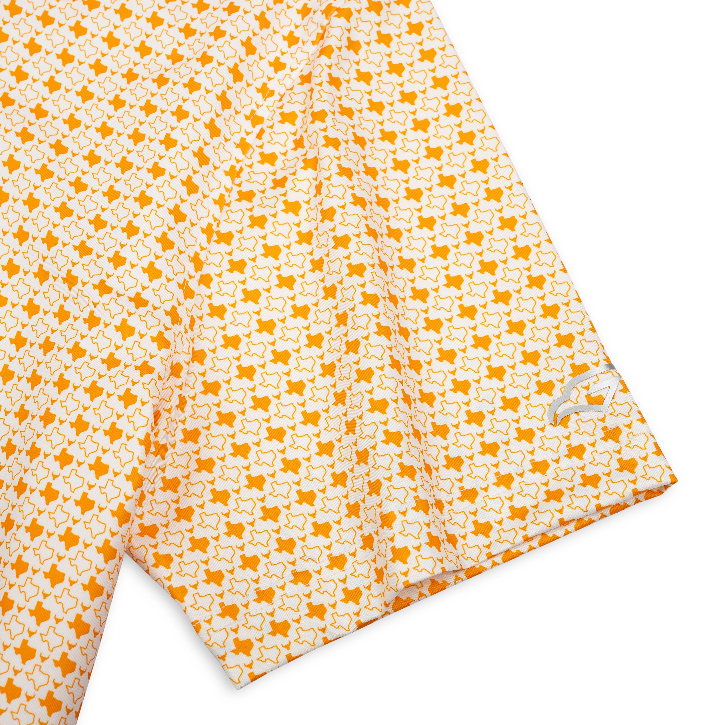 Orange Texas Bull Golf Shirts for Men Short Sleeve Performance Polo