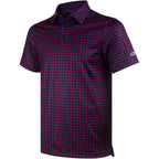 Purple Texas Bull Golf Shirts for Men Short Sleeve Performance Polo