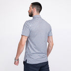 White Texas Flag Golf Shirts for Men Short Sleeve Performance Polo