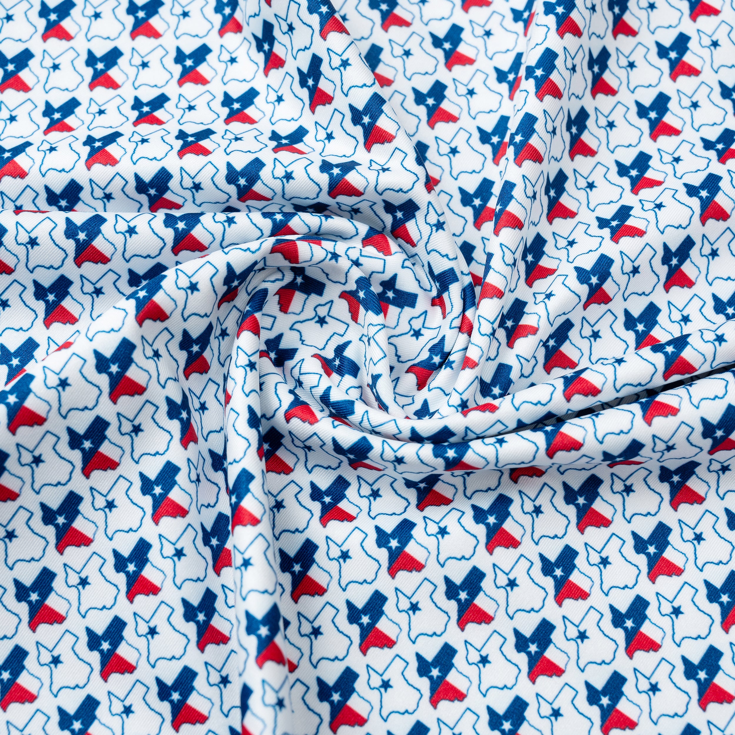 White Texas Flag Golf Shirts for Men Short Sleeve Performance Polo