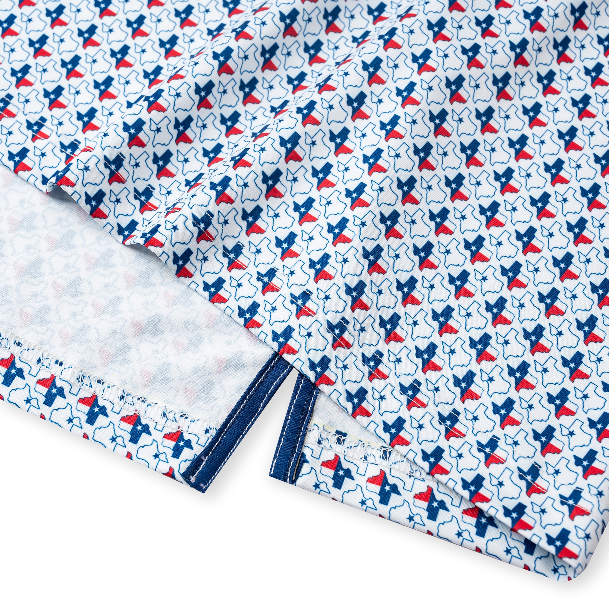 White Texas Flag Golf Shirts for Men Short Sleeve Performance Polo