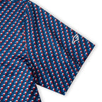 Navy Texas Flag Golf Shirts for Men Short Sleeve Performance Polo