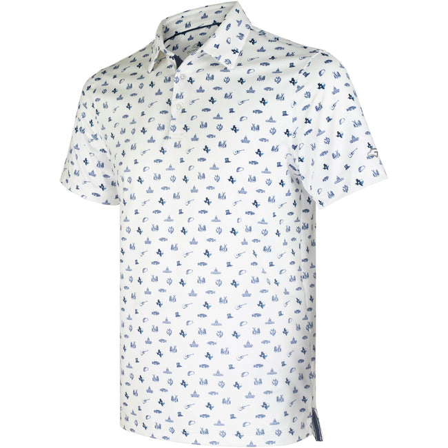 Texas Hunting Golf Shirts for Men Short Sleeve Performance Polo Hover Image