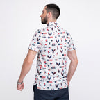 Patriotic Eagle Golf Shirts for Men Short Sleeve Performance Polo