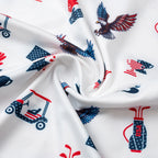 Patriotic Eagle Golf Shirts for Men Short Sleeve Performance Polo