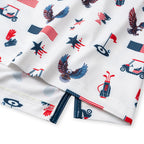 Patriotic Eagle Golf Shirts for Men Short Sleeve Performance Polo