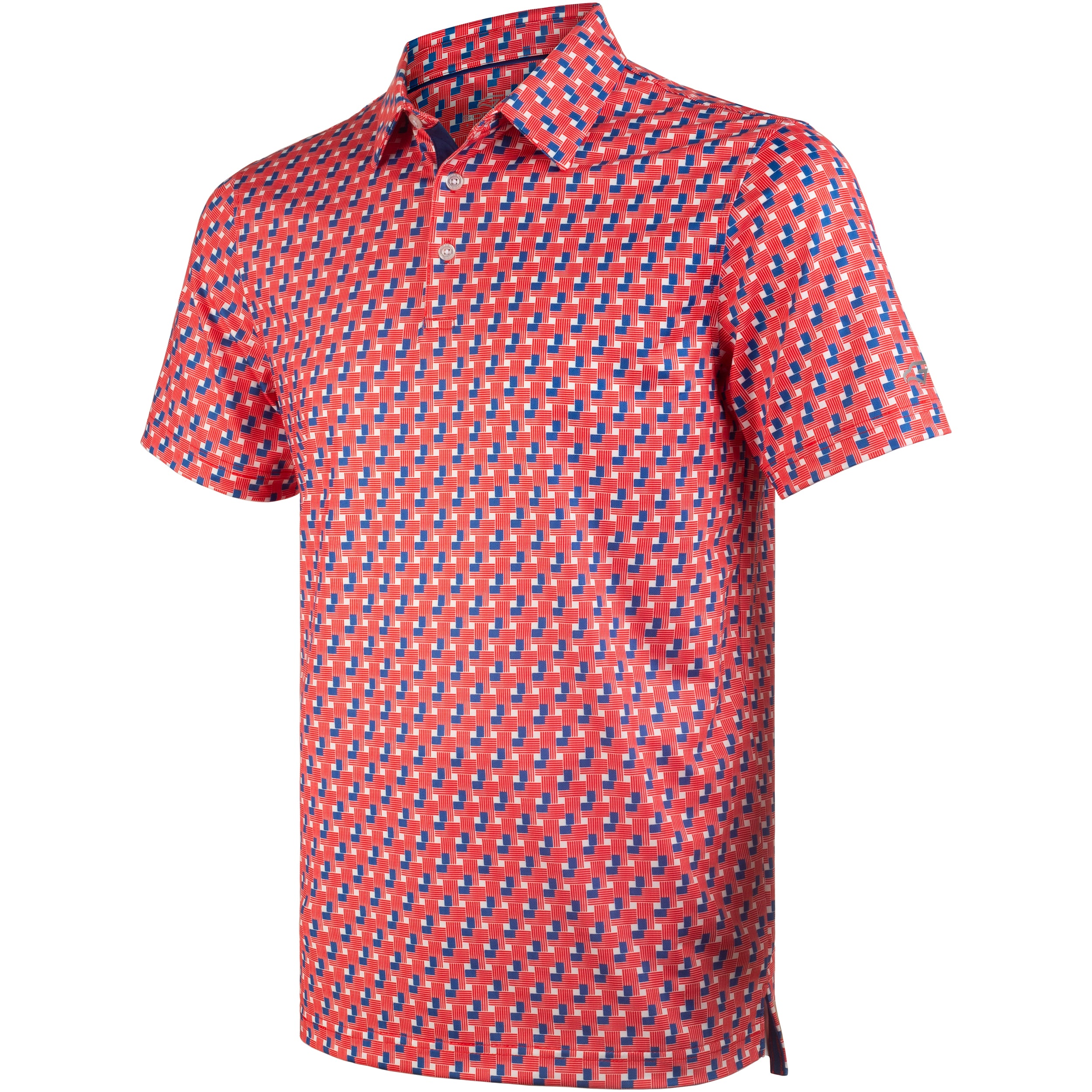 American Flag Golf Shirts for Men Short Sleeve Performance Polo