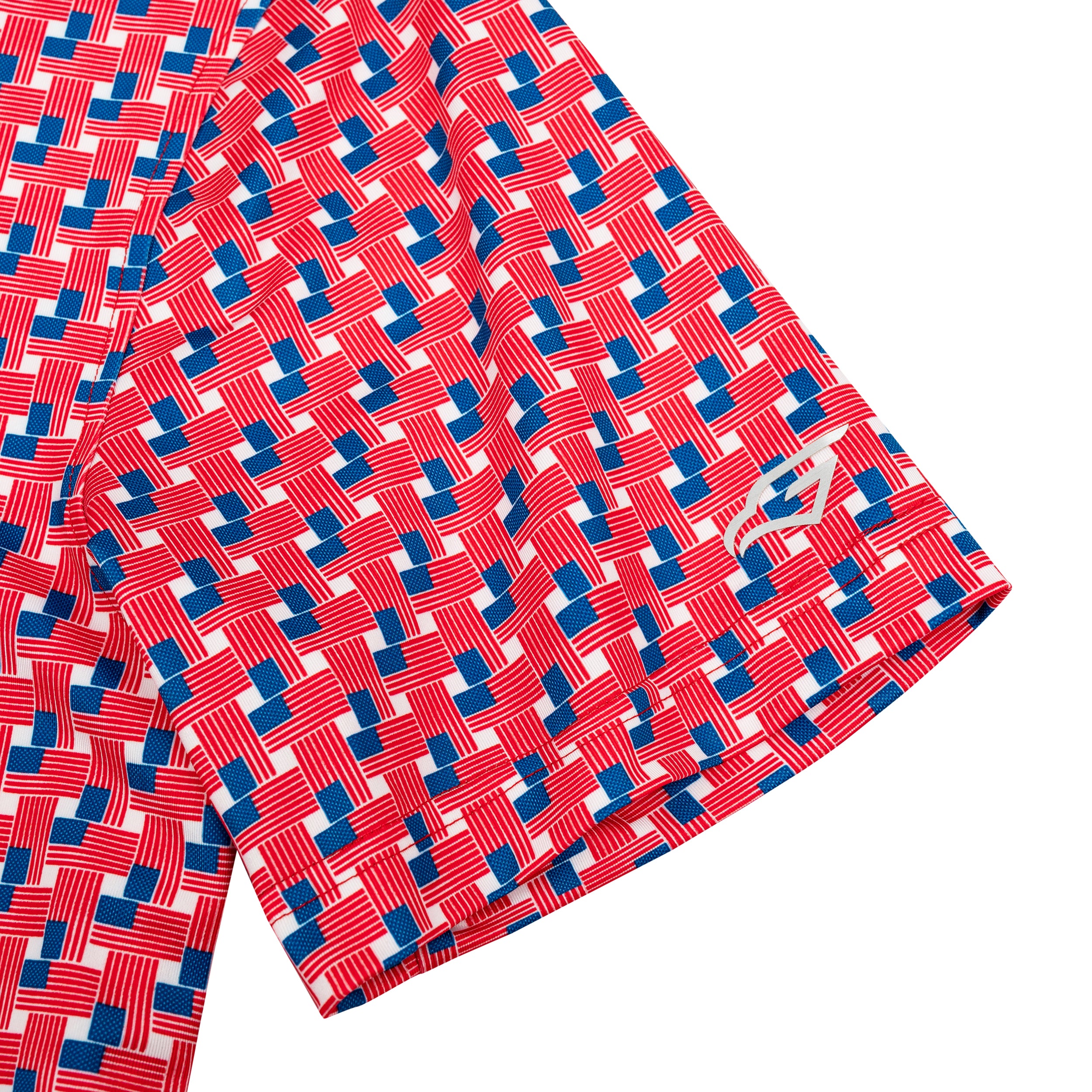 American Flag Golf Shirts for Men Short Sleeve Performance Polo