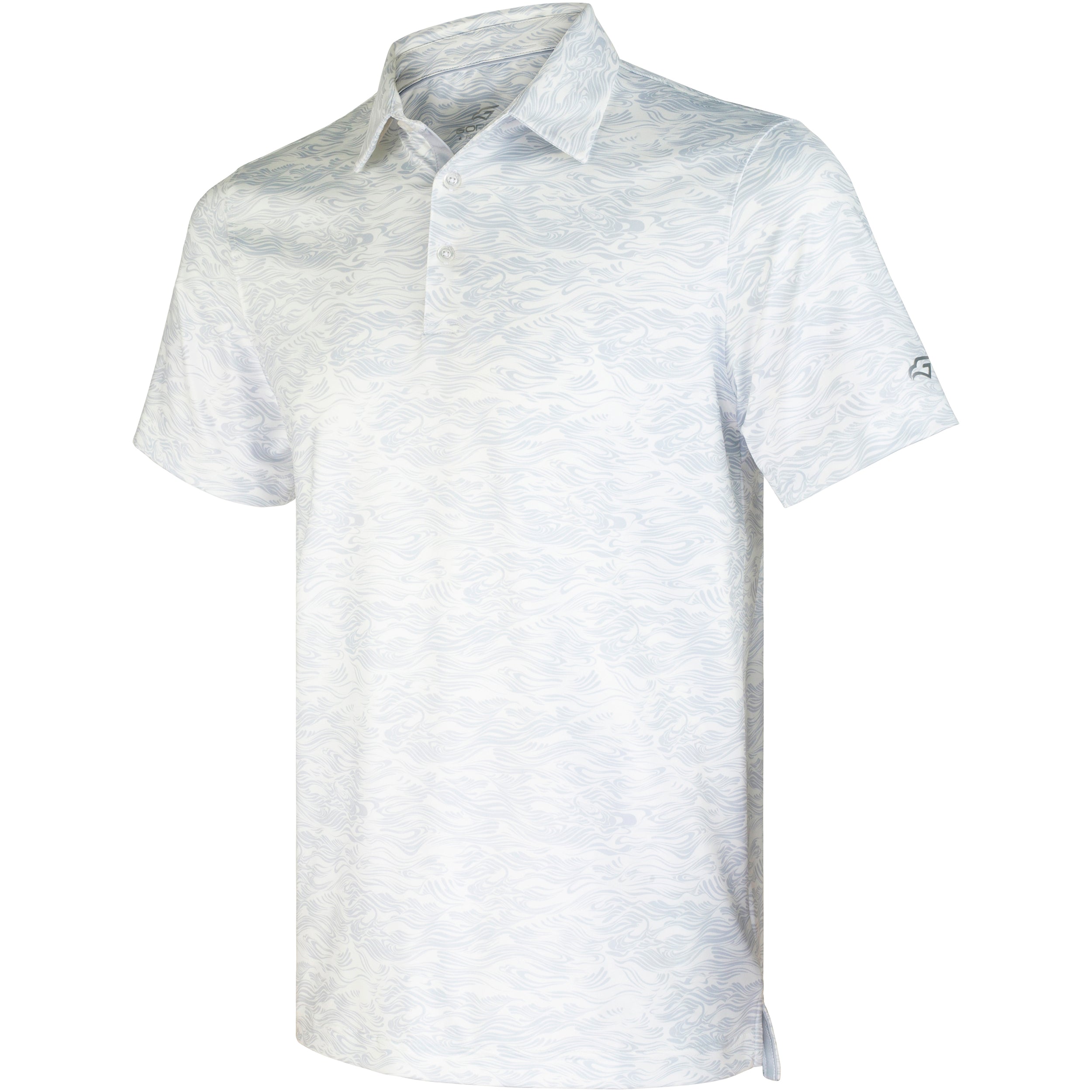 Sea Wave Golf Shirts for Men Short Sleeve Performance Polo