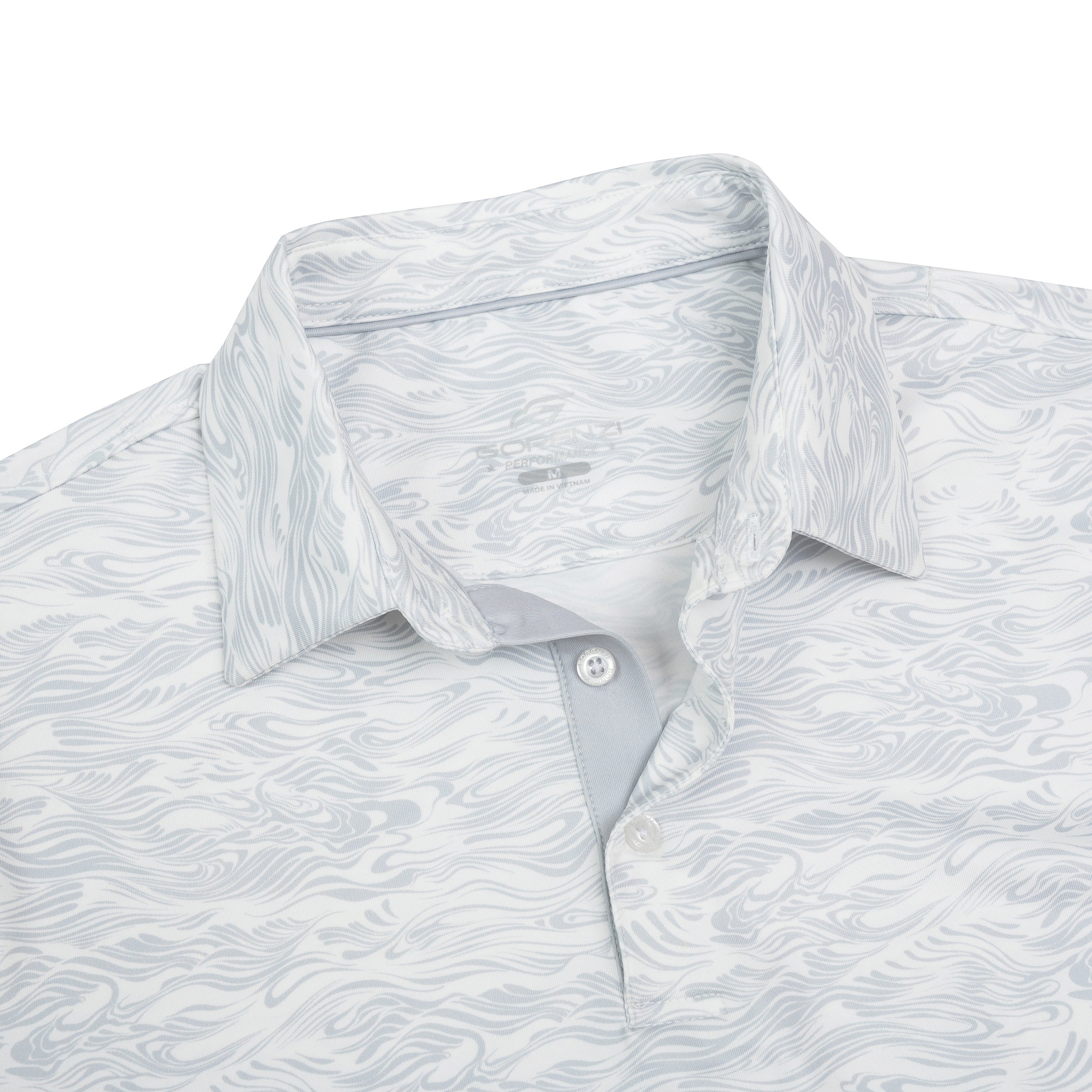 Sea Wave Golf Shirts for Men Short Sleeve Performance Polo